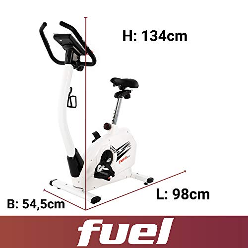 Fuel Fitness FE100 Ergometer für zuhause, Nutzergewicht bis 150kg, Magnetbremse, 32 Bremsstufen, leiser Riemenantrieb, LED-Computer KINOMAP, inkl. Brustgurt - 2