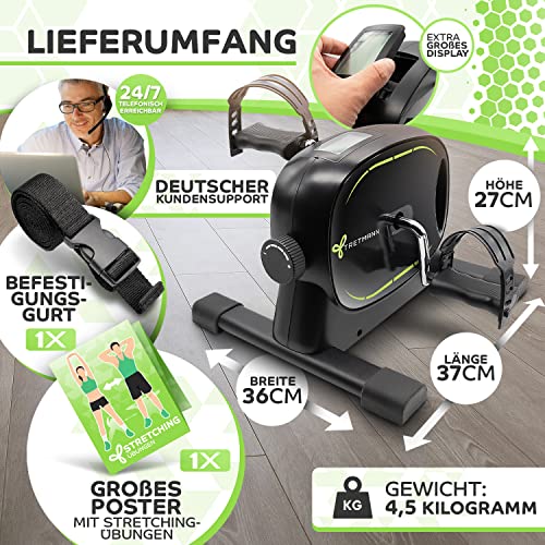 Neu Tretmann Basic Pedaltrainer Set -extra standfest & leise- inkl. Befestigungsband -DEKRA Geprüft- Beintrainer für Senioren Heimtrainer Mini Bike - 6