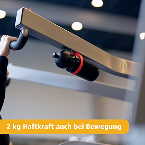 Gymbutler® - Doppel-Pack - Magbutler Magnetischer Flaschenhalter für das Gym / bekannt aus TV-Gründershow / Macht Trainieren Einfacher (Anthrazit) - 8