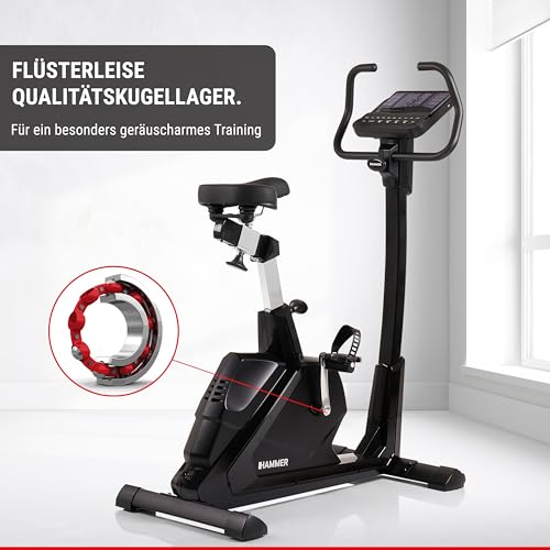 HAMMER Ergometer Varon XTR II, Fitnessbike, Heimtrainer für Zuhause mit tiefem Einstieg, XL-Display, 16 Trainingsprogramme, Bluetooth Anbindung, kompatibel mit Kinomap & Zwift - 7