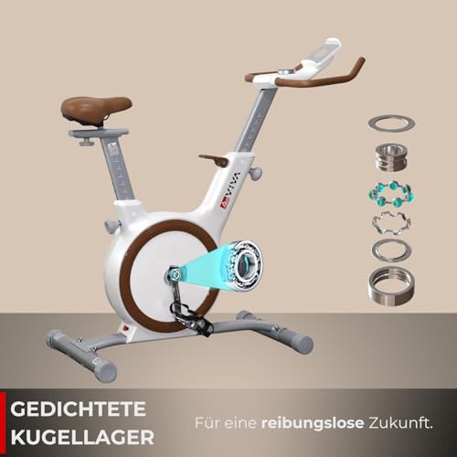 Heimtrainer & Ergometer AsVIVA H12 | Flüsterleises Fitnessbike | 32 elektronische Widerstandsstufen | Kinomap & Zwift kompatibel | Lenker & Sattel verstellbar | Handy- & Tabletanbindung | Quick-START - 5