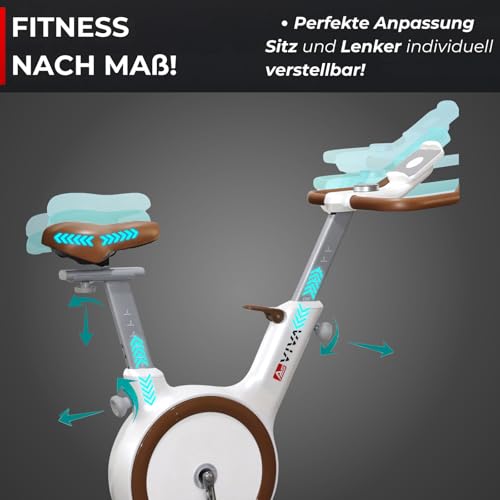 Heimtrainer & Ergometer AsVIVA H12 | Flüsterleises Fitnessbike | 32 elektronische Widerstandsstufen | Kinomap & Zwift kompatibel | Lenker & Sattel verstellbar | Handy- & Tabletanbindung | Quick-START - 7