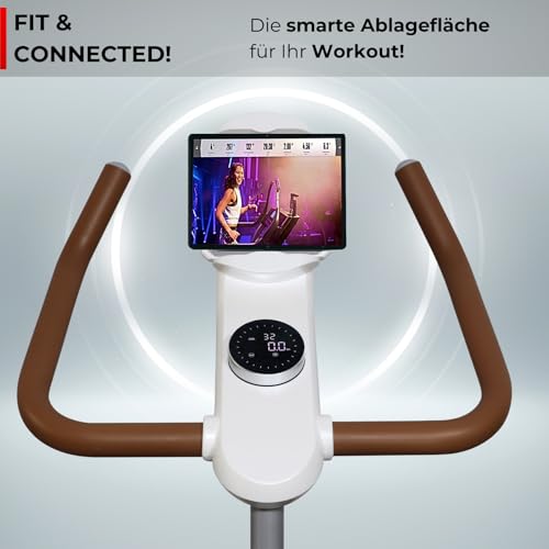 Heimtrainer & Ergometer AsVIVA H12 | Flüsterleises Fitnessbike | 32 elektronische Widerstandsstufen | Kinomap & Zwift kompatibel | Lenker & Sattel verstellbar | Handy- & Tabletanbindung | Quick-START - 8