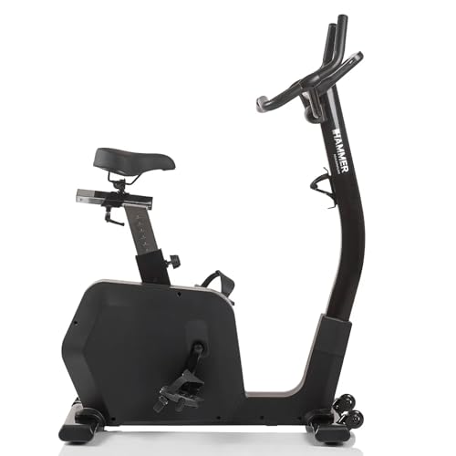 HAMMER Ergometer Presidio – leiser Heimtrainer für Zuhause mit tiefem Einstieg, App Kompatibel mit Kinomap & Zwift, 10 kg Schwungmasse, 16 Programme, Hometrainer Fahrrad bis 180 kg - 6