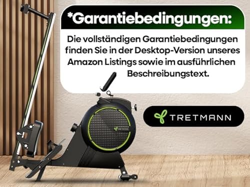 NEU Tretmann Rudergerät für Zuhause Set - extra leise- [Wirbelstrombremse2.0] bis 150KG Zertifiziert | patentiert ErgoKonzept | Rudergerät Magnet Rudermaschine Rudergeräte Ruder Fitnessgeräte - 8