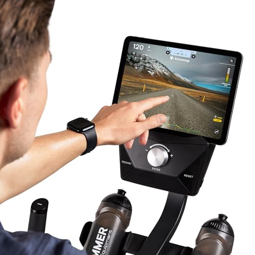 HAMMER Speedbike HyRace S – Indoor Cycle Heimtrainer mit 20 kg Schwungmasse, Tablet- & Smartphonehalterung, Bluetooth, kompatibel mit Kinomap & Zwift, Fitnessbike in Studioqualität - 6