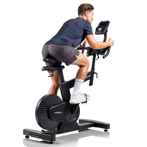 HAMMER Speedbike HyRace S – Indoor Cycle Heimtrainer mit 20 kg Schwungmasse, Tablet- & Smartphonehalterung, Bluetooth, kompatibel mit Kinomap & Zwift, Fitnessbike in Studioqualität - 8