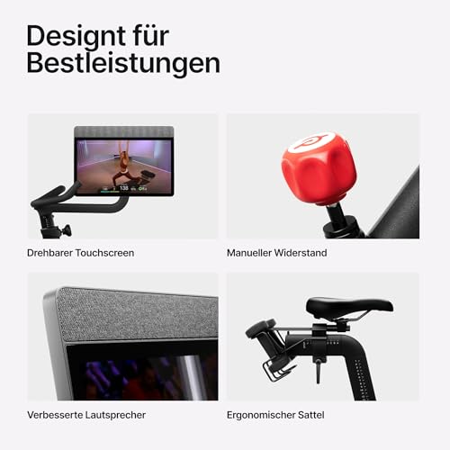 Peloton Cross Training Bike Fitnessgerät, Indoor-Spinning Bike für das Training zu Hause, Kompaktes Fitnessbike für Cardio und Krafttraining & Indoor-Cycling, Black - 2