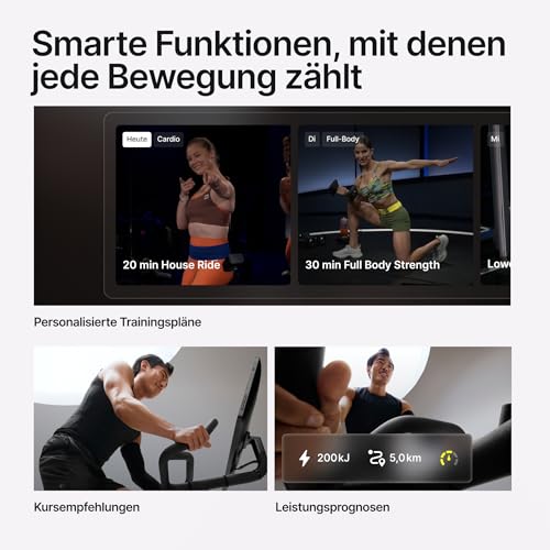 Peloton Cross Training Bike Fitnessgerät, Indoor-Spinning Bike für das Training zu Hause, Kompaktes Fitnessbike für Cardio und Krafttraining & Indoor-Cycling, Black - 7