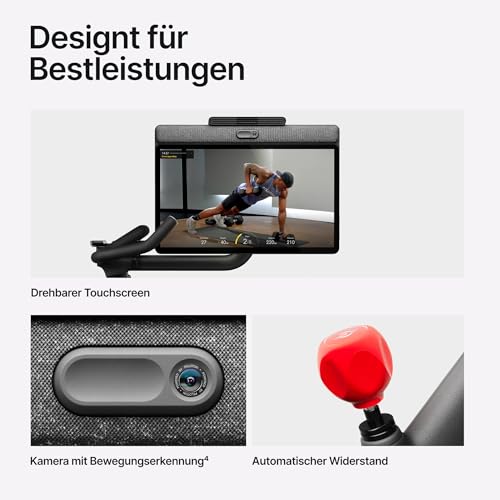 Peloton Cross Training Bike+ Fitnessgerät, Indoor Spining Bike+ für das Training zu Hause, Kompaktes Fitnessbike für Cardio und Krafttraining & Indoor-Cycling, Black - 2