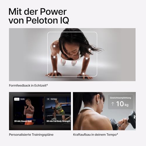 Peloton Cross Training Bike+ Fitnessgerät, Indoor Spining Bike+ für das Training zu Hause, Kompaktes Fitnessbike für Cardio und Krafttraining & Indoor-Cycling, Black - 6