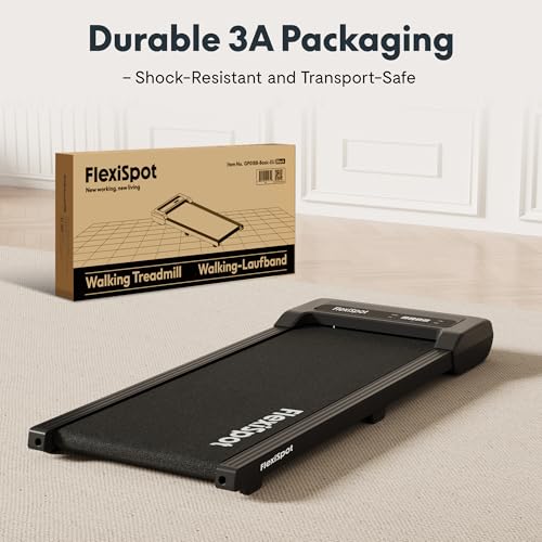 FlexiSpot Laufband Walking Pad für zuhause und Büro bis 120kg, Geräuscharme Laufbänder 1-6km/h, 4 in 1 Tragbares Laufband mit Fernbedienung und LED Display - 6