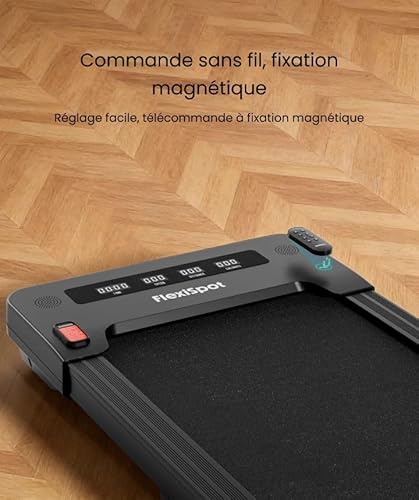 FlexiSpot Laufband Walking Pad für zuhause und Büro bis 120kg, Geräuscharme Laufbänder 1-6km/h, 4 in 1 Tragbares Laufband mit Fernbedienung und LED Display - 7