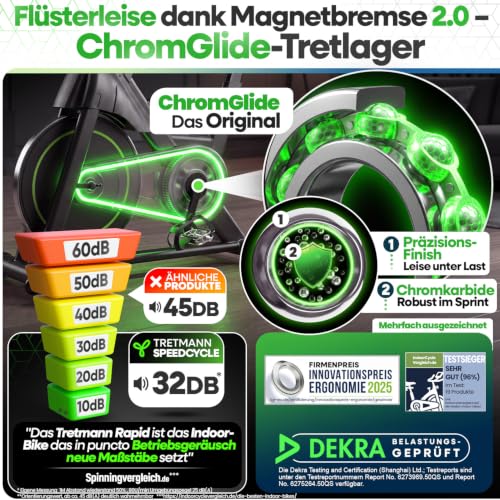 NEU Tretmann Heimtrainer Fahrrad 200 kg belastbar + APP - extra bequem - 2