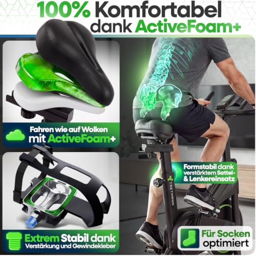 NEU Tretmann Heimtrainer Fahrrad 200 kg belastbar + APP - extra bequem - 3