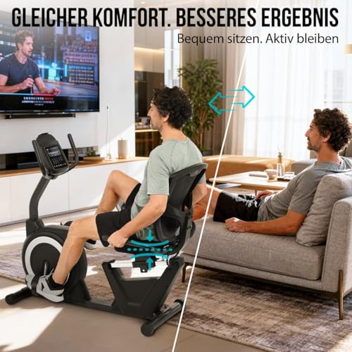 CHRISTOPEIT Liegeergometer – 32-Stufiger Heimtrainer mit niedrigem Einstieg - 2