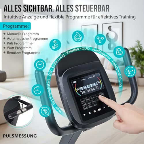 CHRISTOPEIT Liegeergometer – 32-Stufiger Heimtrainer mit niedrigem Einstieg - 4