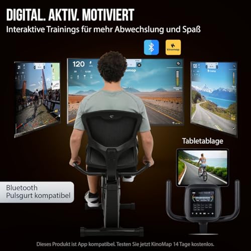 CHRISTOPEIT Liegeergometer – 32-Stufiger Heimtrainer mit niedrigem Einstieg - 5
