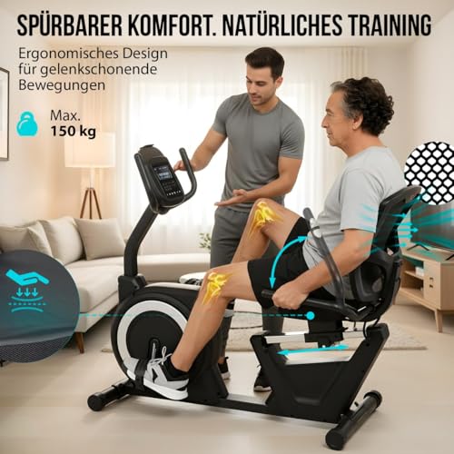 CHRISTOPEIT Liegeergometer – 32-Stufiger Heimtrainer mit niedrigem Einstieg - 6