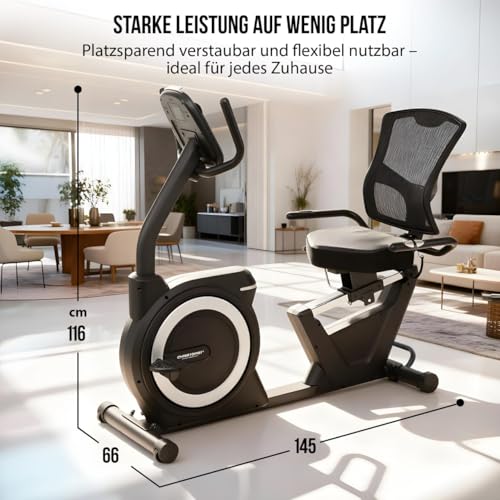 CHRISTOPEIT Liegeergometer – 32-Stufiger Heimtrainer mit niedrigem Einstieg - 7