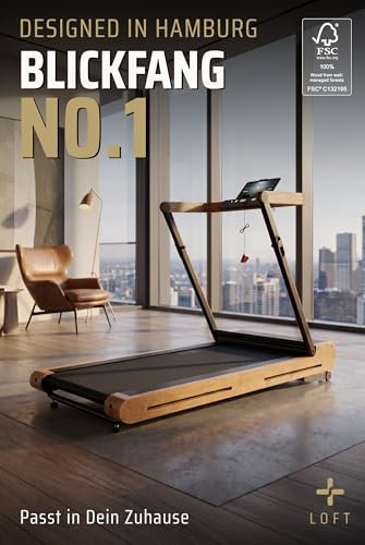SportPlus Laufband für zuhause, Walking Pad klappbar bis 18km/h, Holzlaufband mit 12% Steigung, Massivholz Eiche, FSC®-Zertifiziert, leiser stromsparender Brushless Motor, TÜV-Zertifiziert, bis 150kg - 2