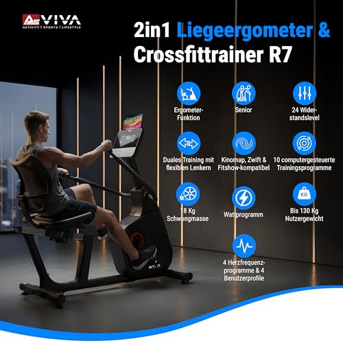 Liegeergometer Heimtrainer AsVIVA R7 mit APP-Bluetooth - 3