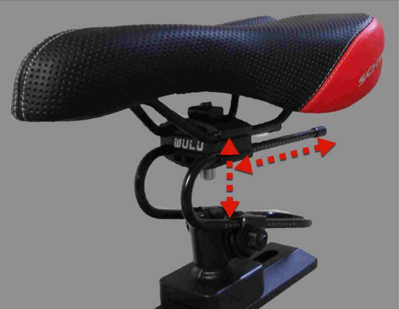 Das Bild zeigt eine Verlängerung der Sattelstütze mit einer Sattelfederung vom Fahrrad.