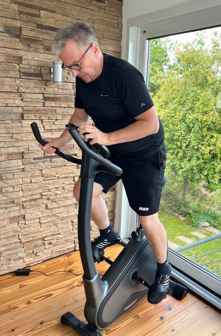 Test der Stabilität im Wiegetritt. Das Bild zeigt das Training im Wiegetritt um die Stabilität zu testen.